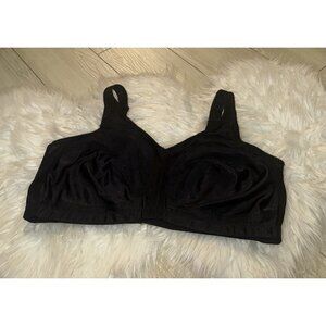 Underscore Fashion Plus Comfort Bra Unlined Wire Free Womens 42DD Black 126-4804